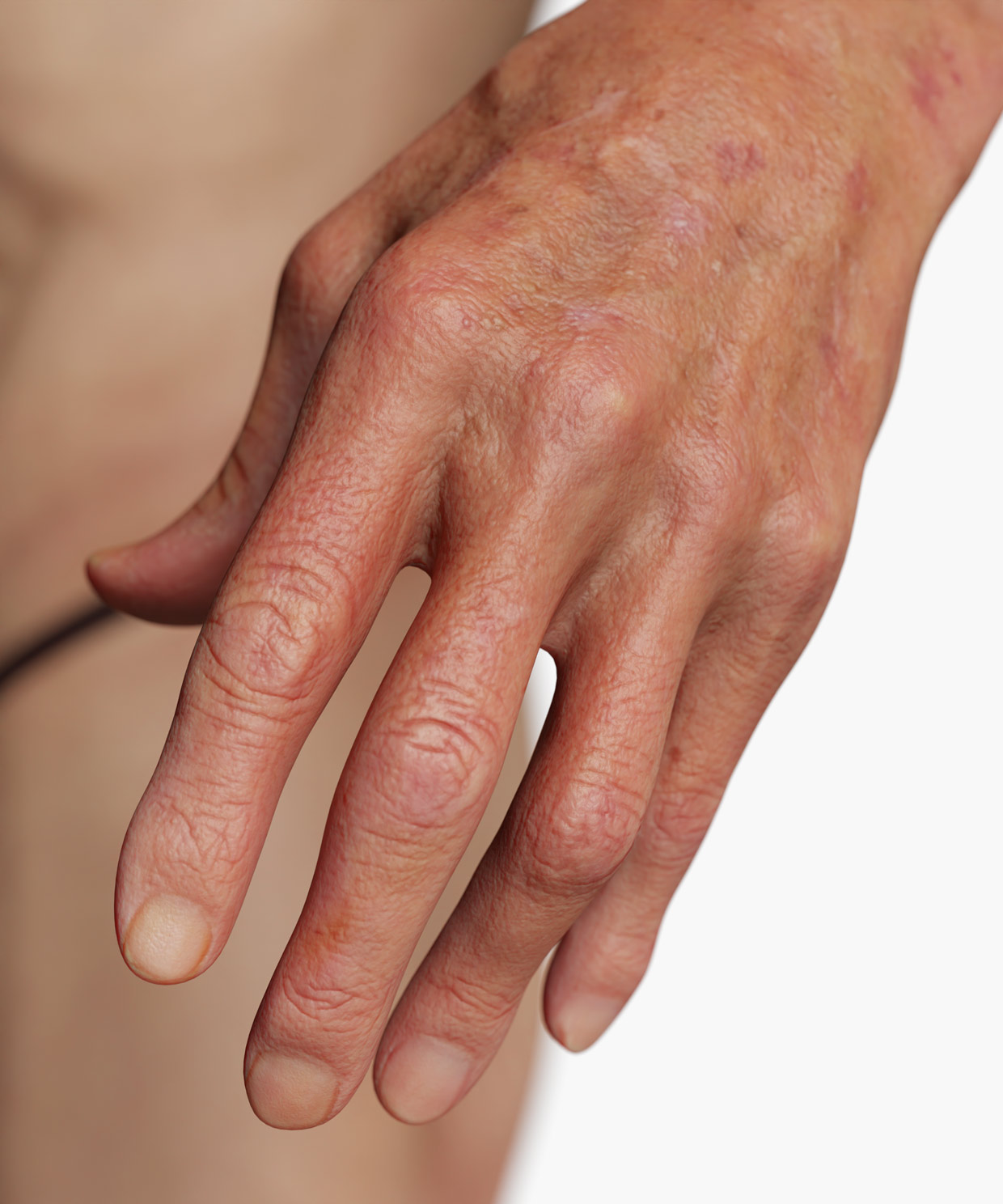 Download male 3d body scan with retopologised geometry and hands